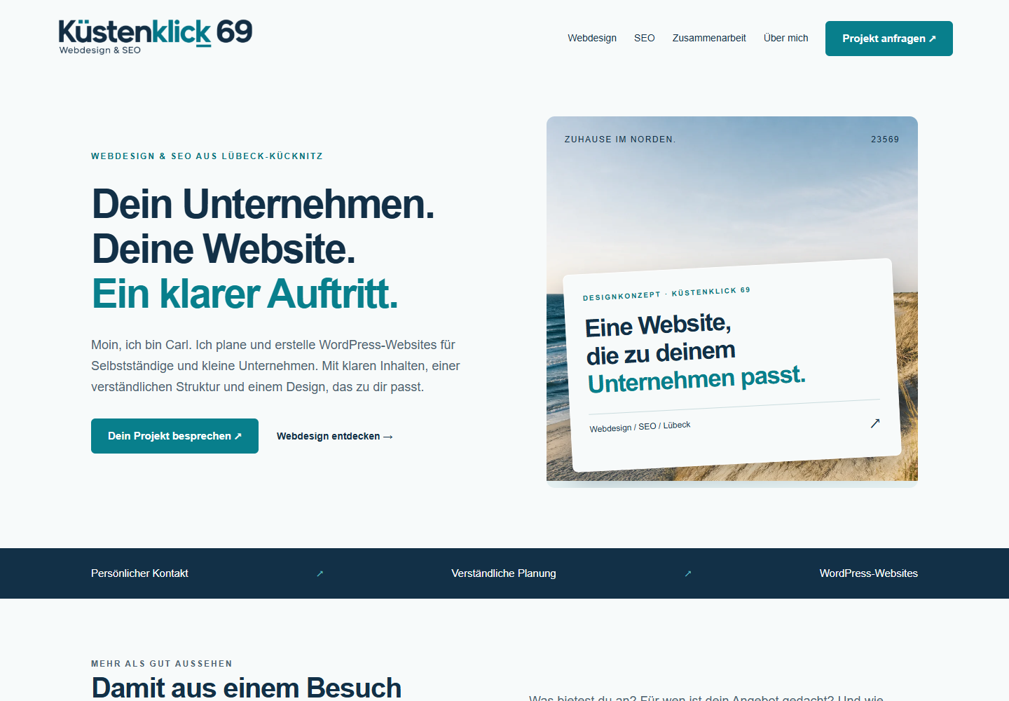 Screenshot: KüstenKlick 69 – bisherige Website